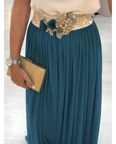 Falda Tul Azul Turquesa