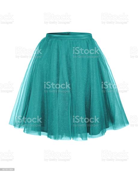 Falda Tul Azul Turquesa