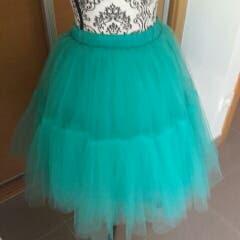 Falda Tul Azul Turquesa