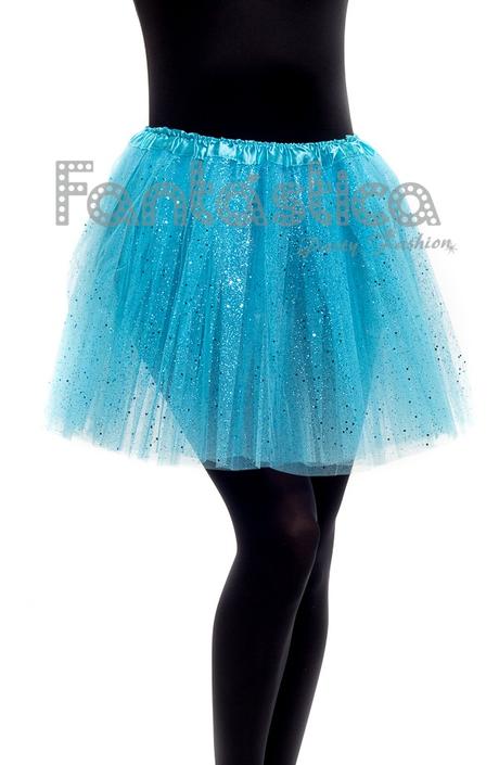 Falda Tul Azul Turquesa