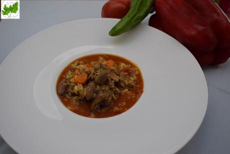 Arroz con Higadillos de Pollo
