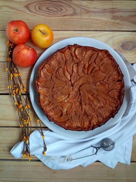 Receta de tarta flan de manzana, canela, postre, merienda, pastel, fácil, rico, con horno, Cuca Receta de tarta flan de manzana, canela, postre, merienda, pastel, fácil, rico, con horno, Cuca