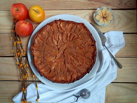 Receta de tarta flan de manzana, canela, postre, merienda, pastel, fácil, rico, con horno, Cuca Receta de tarta flan de manzana, canela, postre, merienda, pastel, fácil, rico, con horno, Cuca