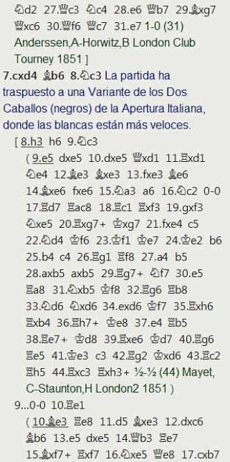 3 a 0 para Anderssen en una complicada partida del Torneo Internacional de Londres de 1851