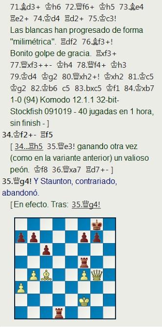 3 a 0 para Anderssen en una complicada partida del Torneo Internacional de Londres de 1851 3 a 0 para Anderssen en una complicada partida del Torneo Internacional de Londres de 1851
