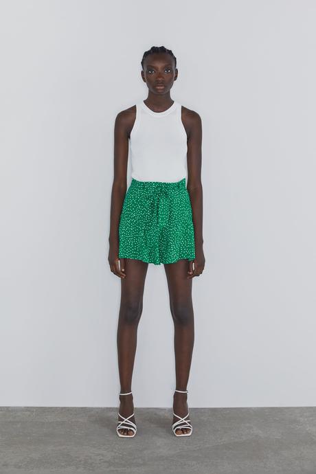 Falda Roja Lunares Zara