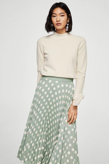 Falda Roja Lunares Zara