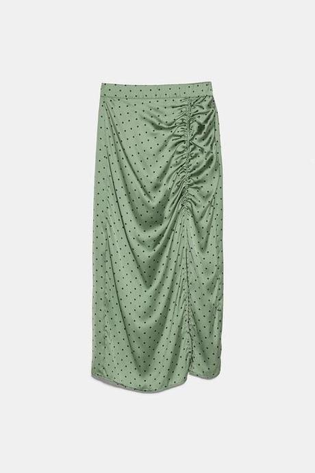 Falda Roja Lunares Zara