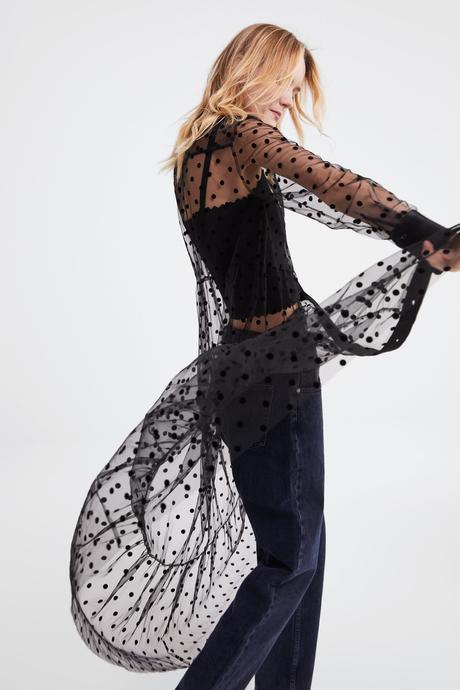 Falda Roja Lunares Zara