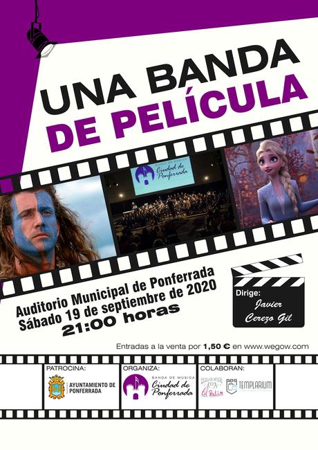 La Banda de Música Ciudad de Ponferrada cerrará el verano con ‘Una banda de Película’ en el Auditorio Municipal