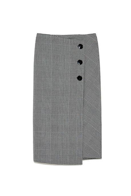 Falda Lapiz Cuadros Zara