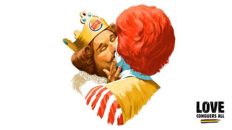 Burger King y Mc Donalds. El beso de la paz