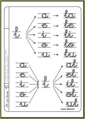 Aprendo a leer y a escribir. La L