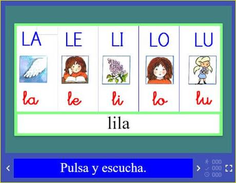 Aprendo a leer y a escribir. La L