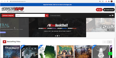 DriveThru RPG preparando un cambio de aspecto (Y mas)