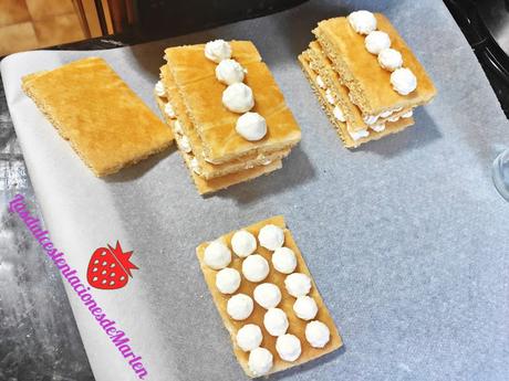 Milhojas de Bizcocho con Nata