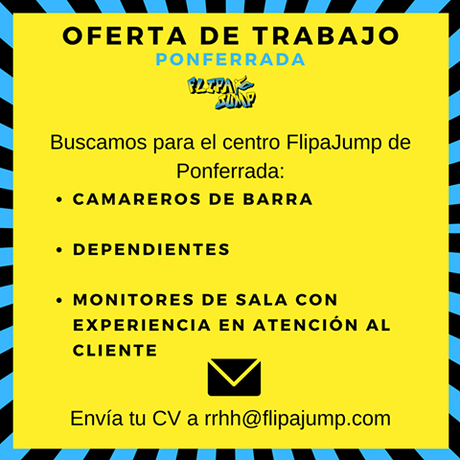 La cadena de parques de trampolines FlipaJump comienza la contratación de personal para su centro en Ponferrada
