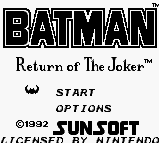 Visiones del pasado - Batman The Return of the Joker para Game Boy