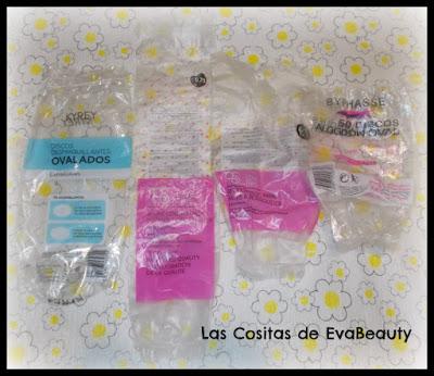 Discos desmaquillantes terminados belleza Discos desmaquillantes terminados KYREY, PRIMARK y BYPHASSE