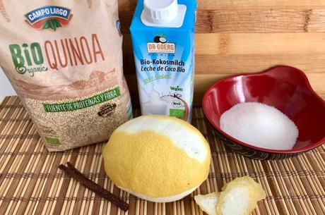 Receta Porridge de quinoa y coco. Receta Porridge de quinoa y coco.