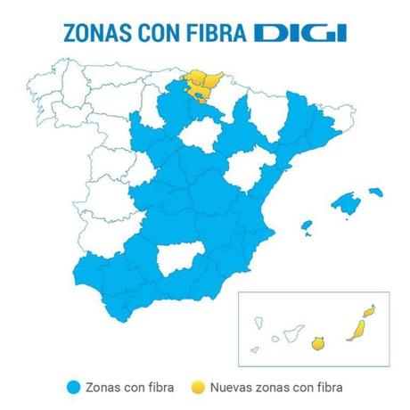 La fibra de Digi Mobil llega a País Vasco y Las Palmas