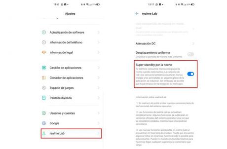 Ahorra aún más batería en tu Realme cuando no lo usas