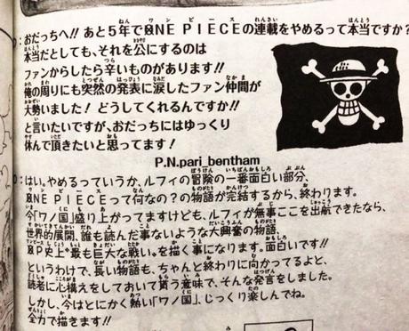 Eiichiro Oda: ''Creará la guerra más grande de la historia'', de One Piece