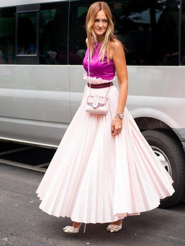 Falda Larga Plisada Boda