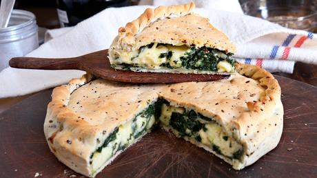 tarta de espinacas queso masa casera