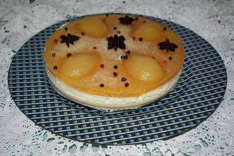 Manjar blanco con gelatina de peras