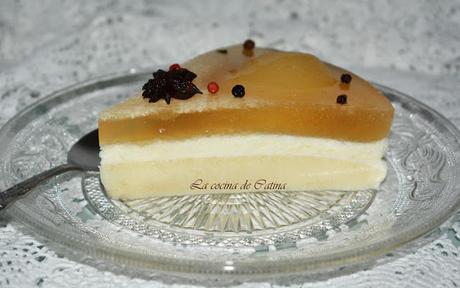 Manjar blanco con gelatina de peras