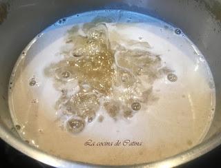 Manjar blanco con gelatina de peras