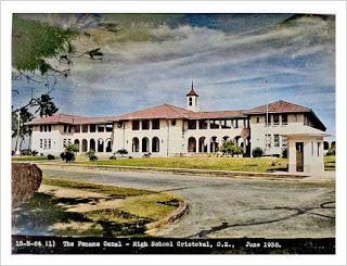 Cristóbal High School en 1938, hoy Colegio José Guardia, Ciudad de Colón.