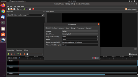 OpenShot: Blender, the free open source 3D content suite is required… en Linux Ubuntu