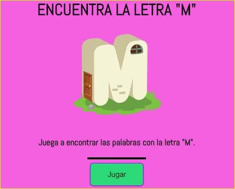 Aprendo a leer y a escribir. La M Aprendo a leer y a escribir. La M