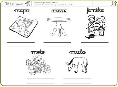 Aprendo a leer y a escribir. La M Aprendo a leer y a escribir. La M