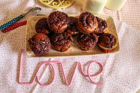 Nutella, Banana & Nuts Muffins