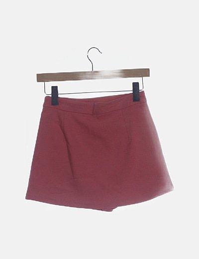 Falda Pantalon Rosa Zara