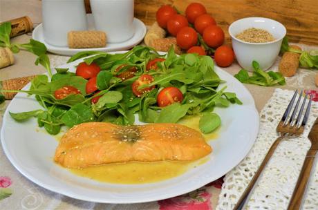 Salmón con miel y mostaza al MICROONDAS Las delicias de Mayte, salmón al microondas, salmón recetas, salmón con miel y mostaza, salmón con miel y mostaza al microondas, salmón marinado, salmón, recetas de salmón,