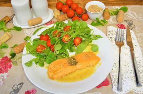 Salmón con miel y mostaza al MICROONDAS Las delicias de Mayte, salmón al microondas, salmón recetas, salmón con miel y mostaza, salmón con miel y mostaza al microondas, salmón marinado, salmón, recetas de salmón,