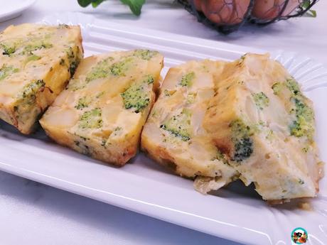 Tortilla de papas y brócoli