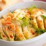 hinojo horno parmesano vegano