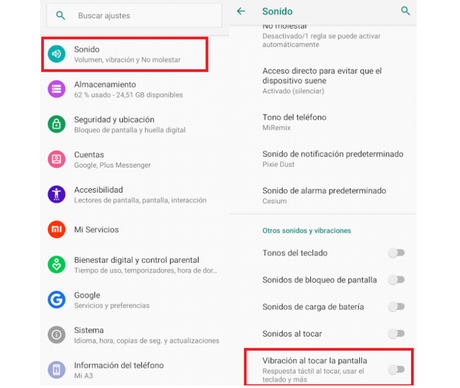 Configura todas las opciones de vibración en tu móvil Xiaomi