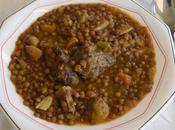 Lentejas Champiñones Morcilla Arroz