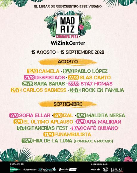 Madriz Summer Fest en el WiZink Center: IZAL, Carlos Sadness, Camela, Despistaos, Pablo López, Ara Malikian, Maldita Nerea…