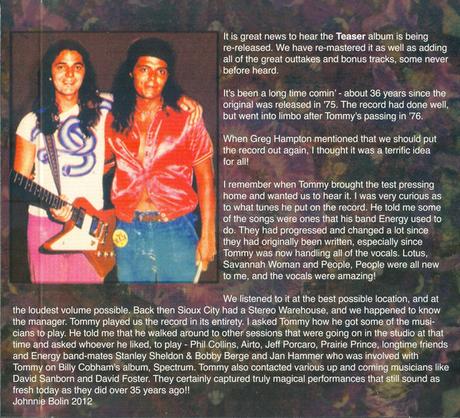 Tommy Bolin - The Definitive Teaser Collectors Edition (2012) Tommy Bolin - The Definitive Teaser Collectors Edition (2012)