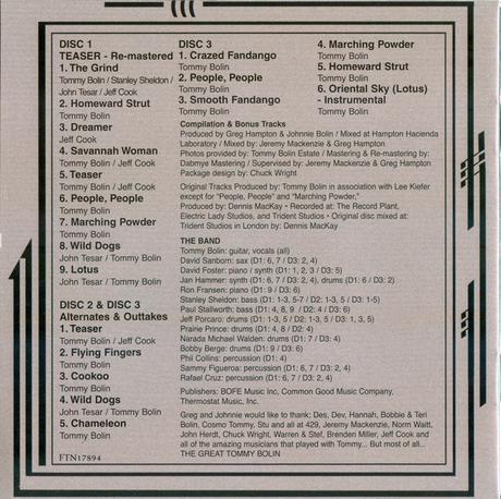 Tommy Bolin - The Definitive Teaser Collectors Edition (2012) Tommy Bolin - The Definitive Teaser Collectors Edition (2012)