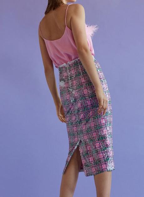 Falda Piel Rosa Uterque
