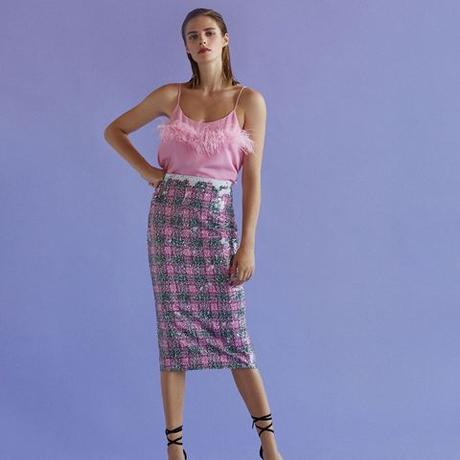 Falda Piel Rosa Uterque