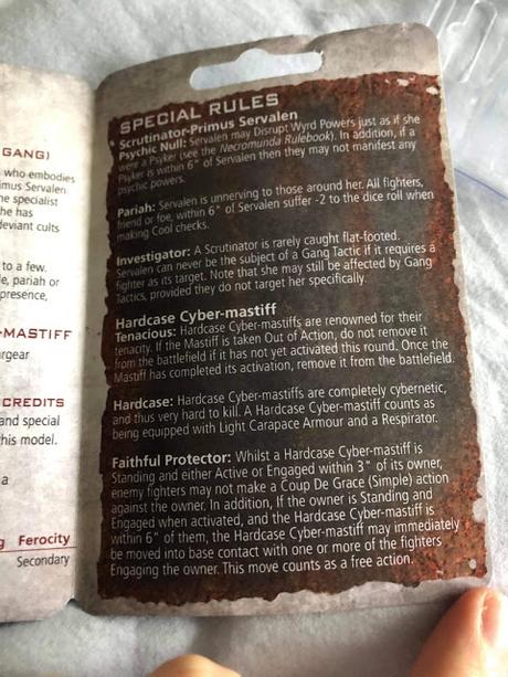 Reglas, perfiles y mas de la Scrutinator-Primus Servalen